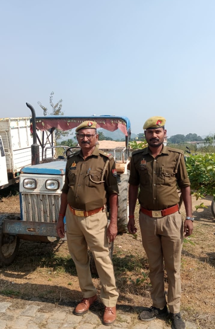 अवैध खनन के मामले में बालू लदा ट्रैक्टर सीज, जाने पूरा मामला