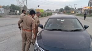 डाला में पुलिस का सघन चेकिंग अभियान, संदिग्ध वाहनों की ली गई तलाशी